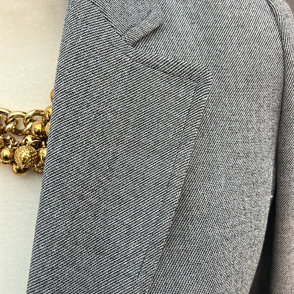 Anne Klein 10p Pants Suit / Women's Gray Blazer and Pants Set - Picture 9 of 10